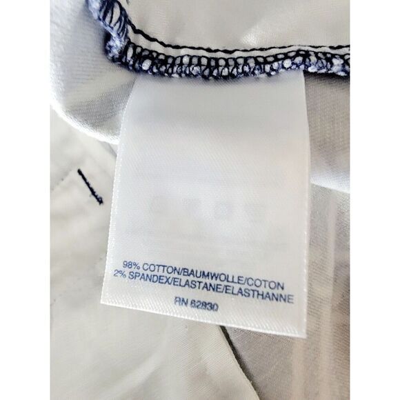 Lands' End 20W Blue White Shorts‎ Women's Beach Preppy Pockets Stretch - Picture 6 of 6